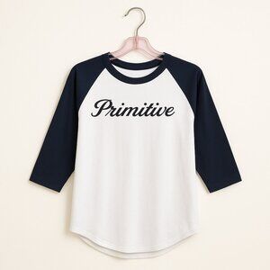 PRIMITIVE | Black & White Jersey 3/4 Sleeve Tee Shirt - Women's Medium